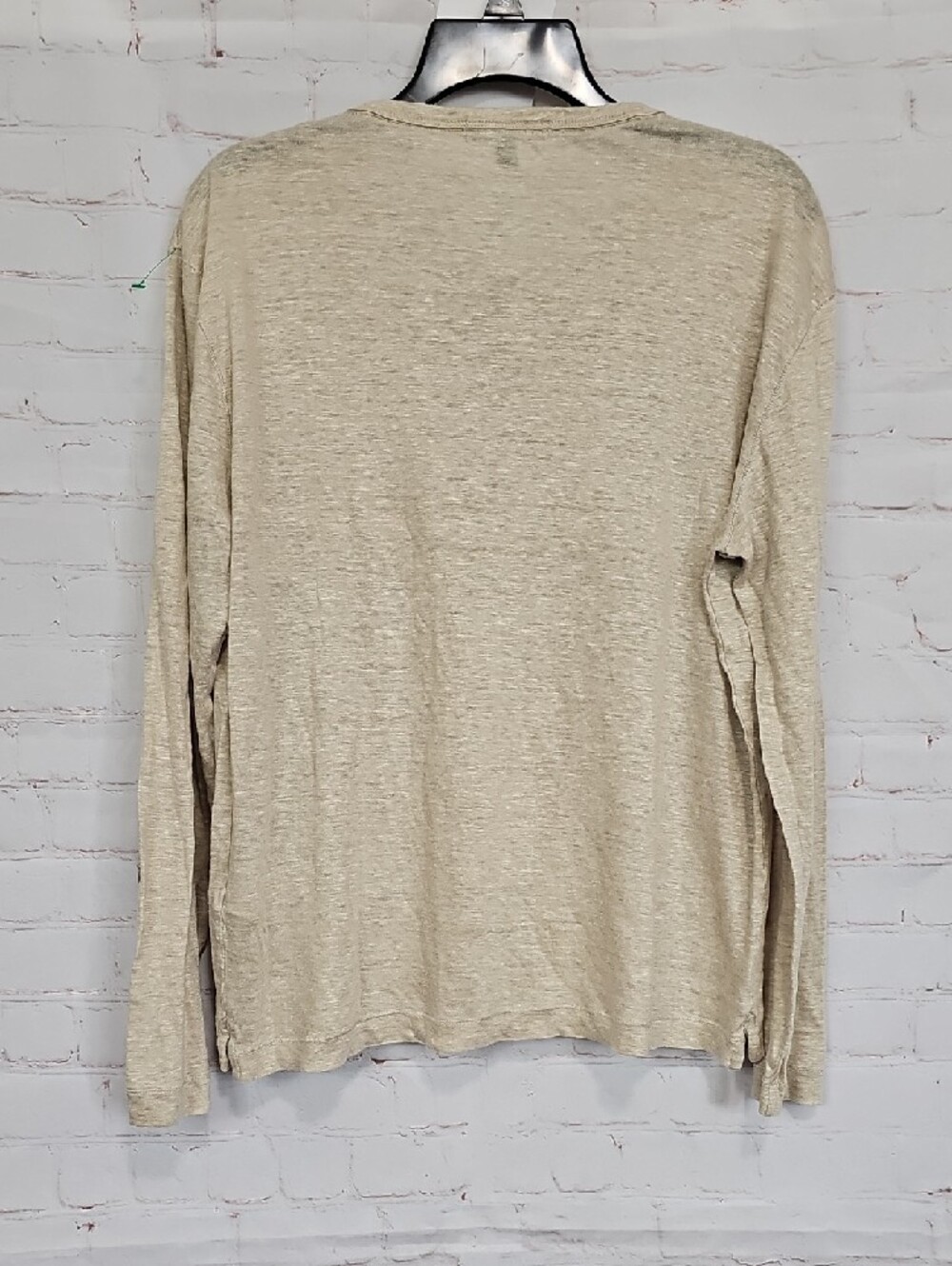 Banana Republic Beige Long-Sleeve Henley Tee - Picture 3 of 3